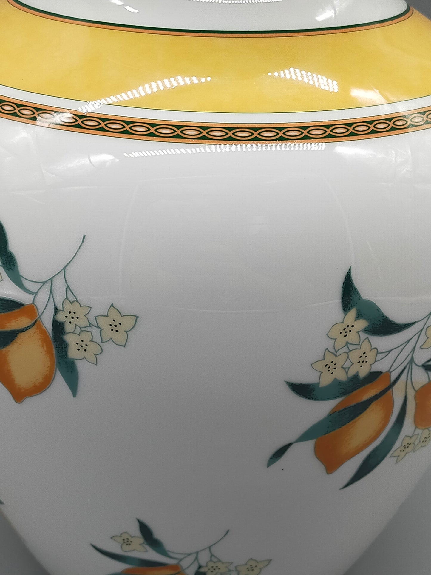 Hutschenreuther Medley Alfabia Vase Orangen Dekor Porzellan