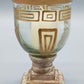 Edler Glas Windlicht Pokal mit Golddekor Antiker Stil
