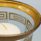 Edler Glas Windlicht Pokal mit Golddekor Antiker Stil