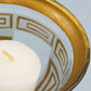 Edler Glas Windlicht Pokal mit Golddekor Antiker Stil