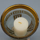 Edler Glas Windlicht Pokal mit Golddekor Antiker Stil