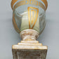 Edler Glas Windlicht Pokal mit Golddekor Antiker Stil