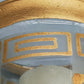 Edler Glas Windlicht Pokal mit Golddekor Antiker Stil