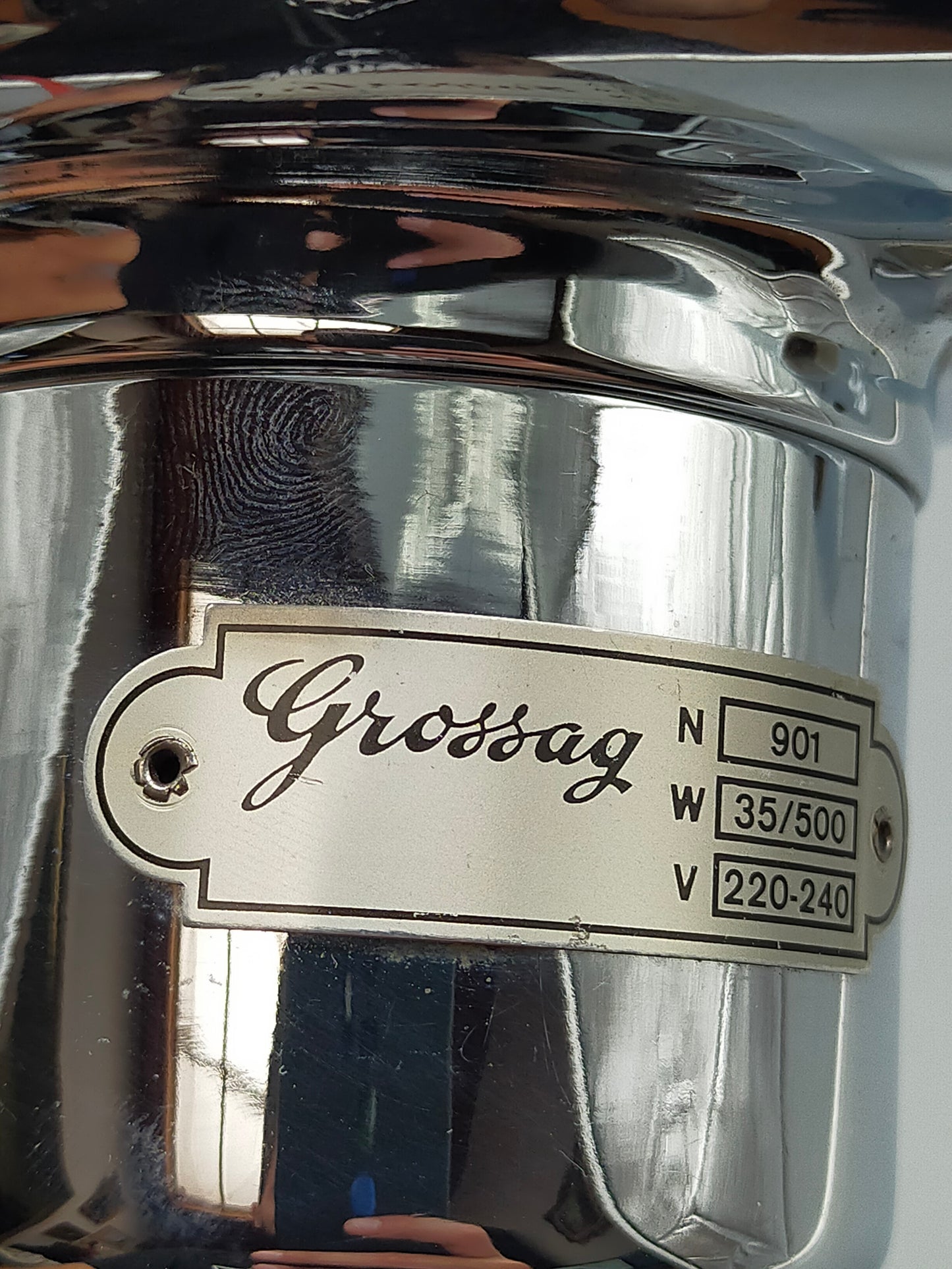 Vintage Grossag Föhn Chrome Design Klassiker der 50er Jahre