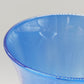 Blauer Glas Kelch mit Messing Spirale Kunstvoller Pokal