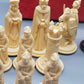 Klassisches Crescent Medieval Chessmen Schachspiel Vintage Brettspiel