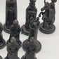 Klassisches Crescent Medieval Chessmen Schachspiel Vintage Brettspiel