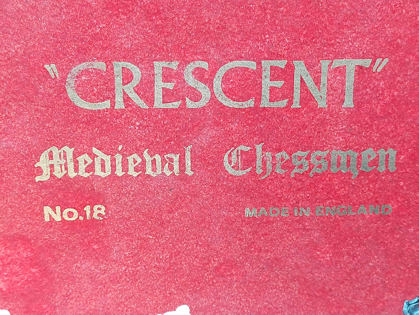 Klassisches Crescent Medieval Chessmen Schachspiel Vintage Brettspiel