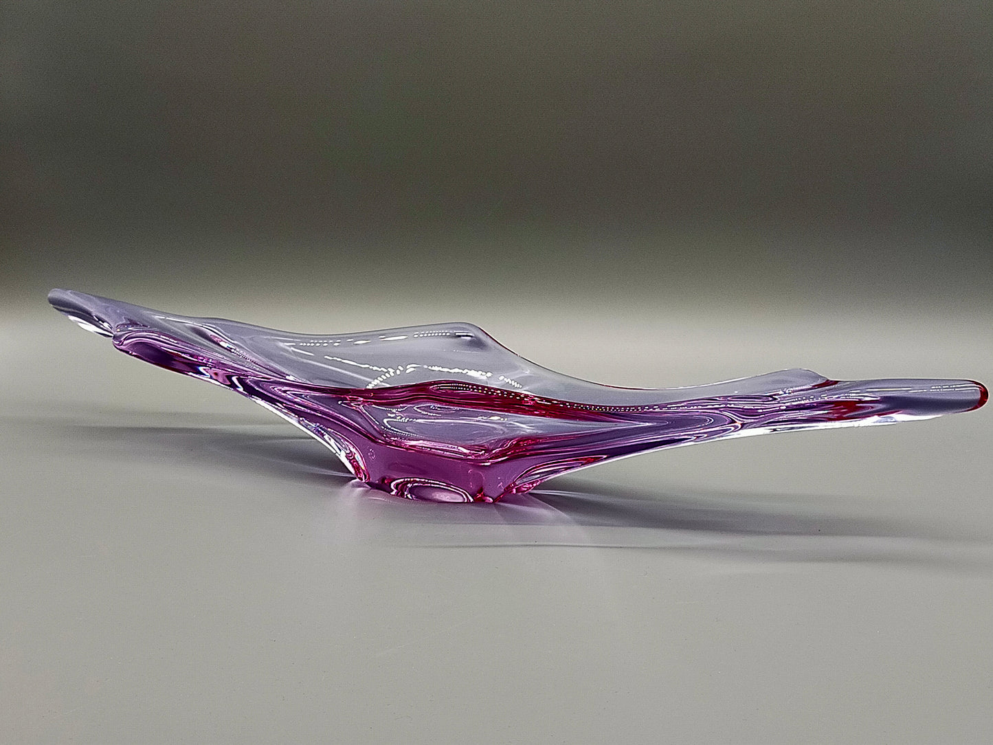 Elegante Murano Stil Glasschale Violett Rosa Design Schale