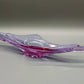Elegante Murano Stil Glasschale Violett Rosa Design Schale