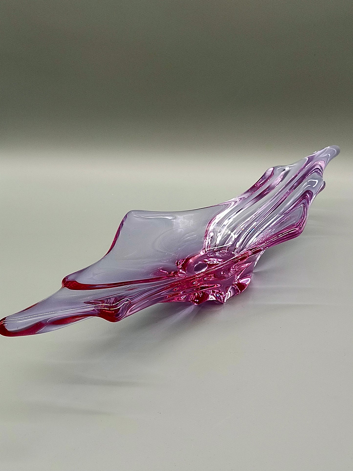 Elegante Murano Stil Glasschale Violett Rosa Design Schale