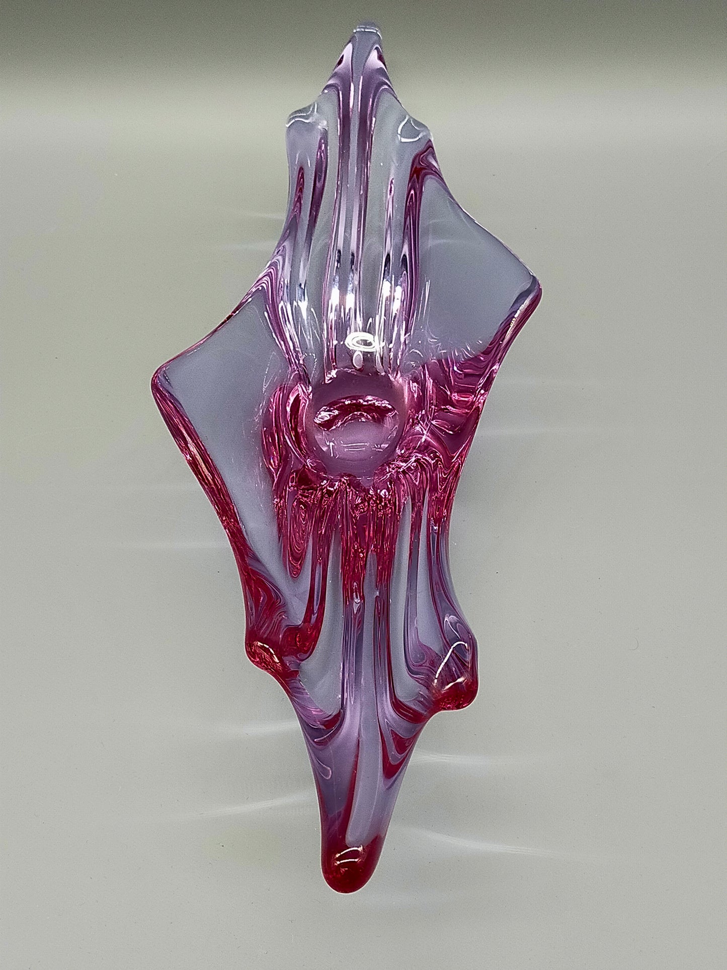 Elegante Murano Stil Glasschale Violett Rosa Design Schale
