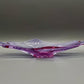 Elegante Murano Stil Glasschale Violett Rosa Design Schale