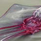 Elegante Murano Stil Glasschale Violett Rosa Design Schale
