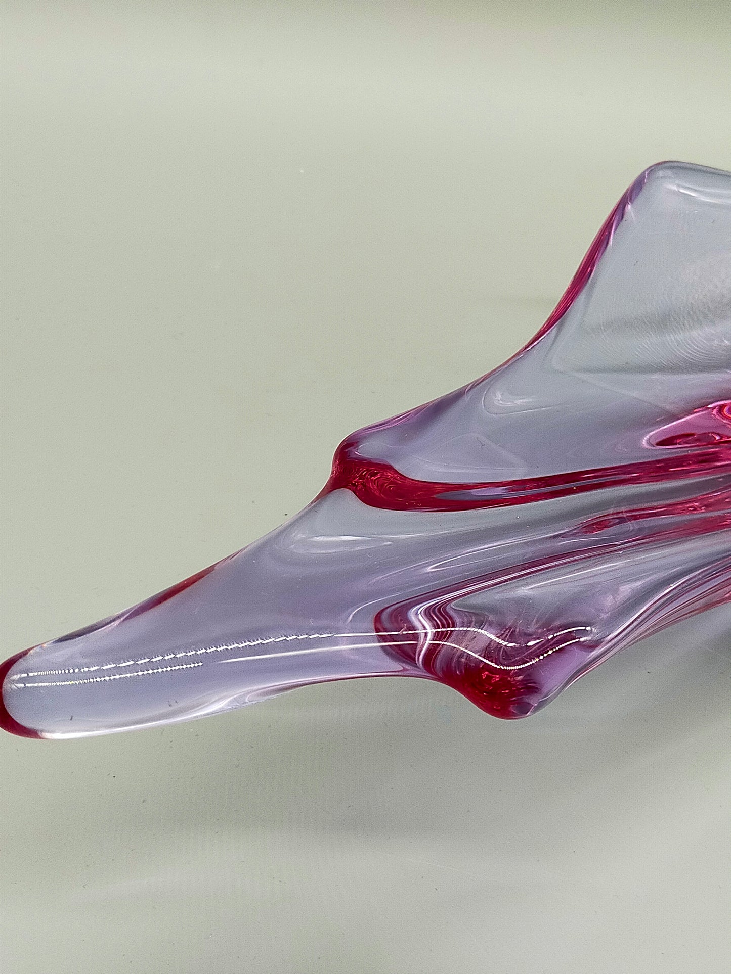 Elegante Murano Stil Glasschale Violett Rosa Design Schale