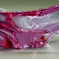 Elegante Murano Stil Glasschale Violett Rosa Design Schale