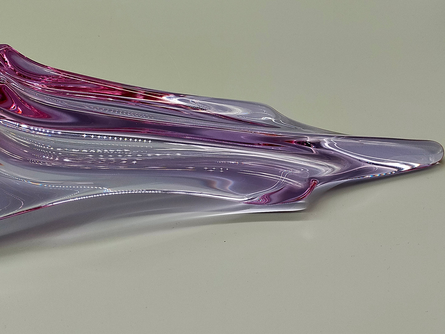 Elegante Murano Stil Glasschale Violett Rosa Design Schale