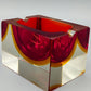 Massiver Murano Sommerso Glas Aschenbecher