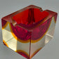Massiver Murano Sommerso Glas Aschenbecher