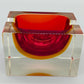 Massiver Murano Sommerso Glas Aschenbecher