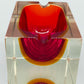 Massiver Murano Sommerso Glas Aschenbecher