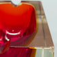Massiver Murano Sommerso Glas Aschenbecher