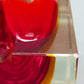 Massiver Murano Sommerso Glas Aschenbecher