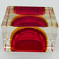 Massiver Murano Sommerso Glas Aschenbecher