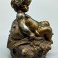 Antike Putto Bronze Figur mit Trauben im Barock Stil