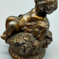 Antike Putto Bronze Figur mit Trauben im Barock Stil