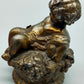 Antike Putto Bronze Figur mit Trauben im Barock Stil