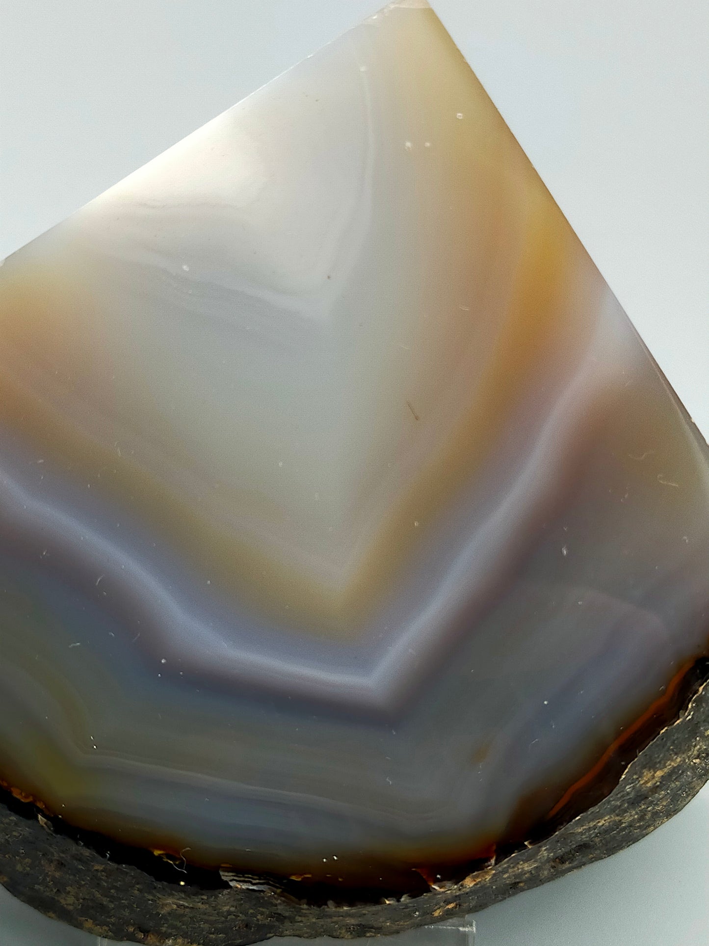 Polierte Achat Scheibe Natürliches Mineral Segment