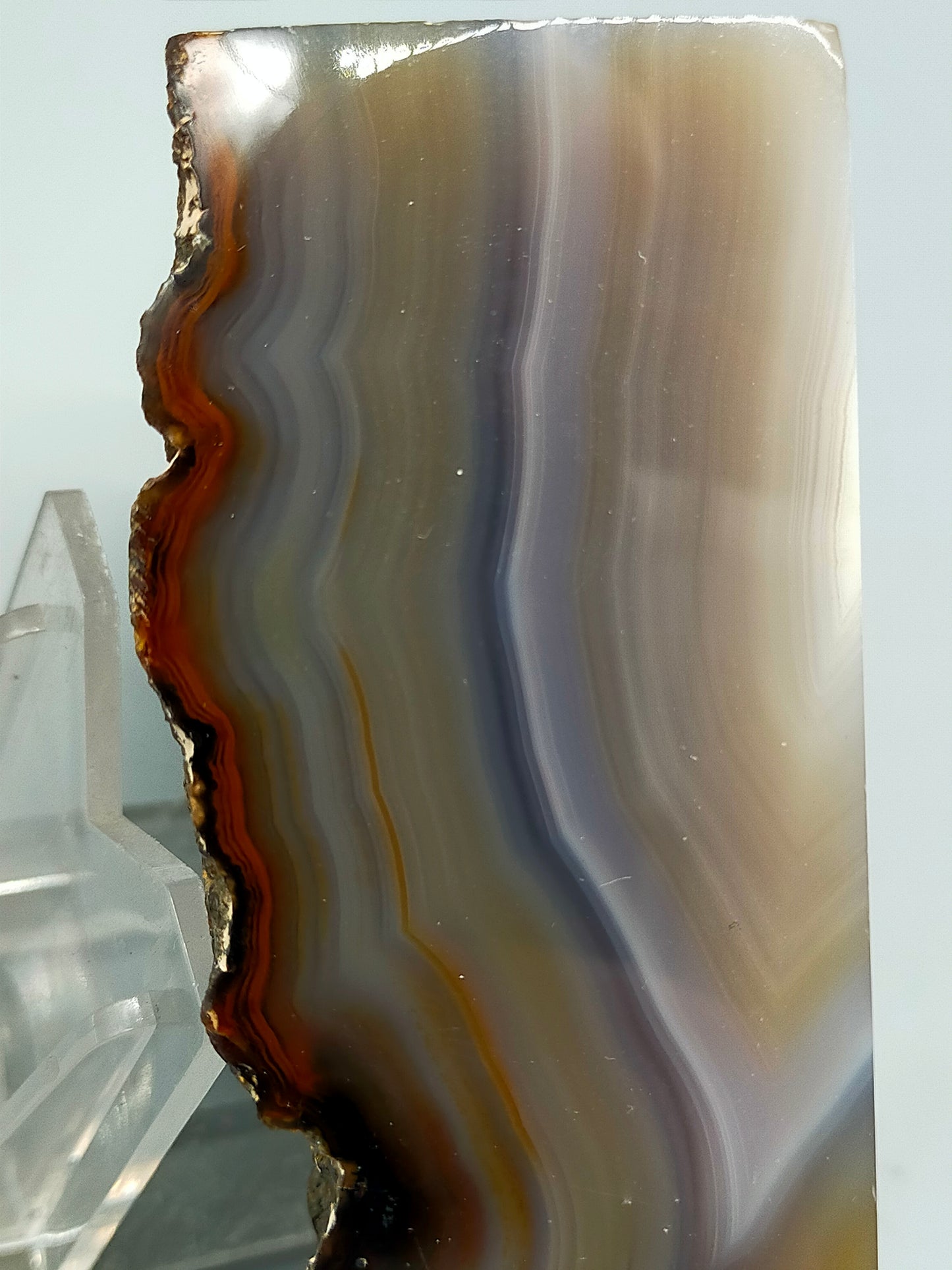 Polierte Achat Scheibe Natürliches Mineral Segment