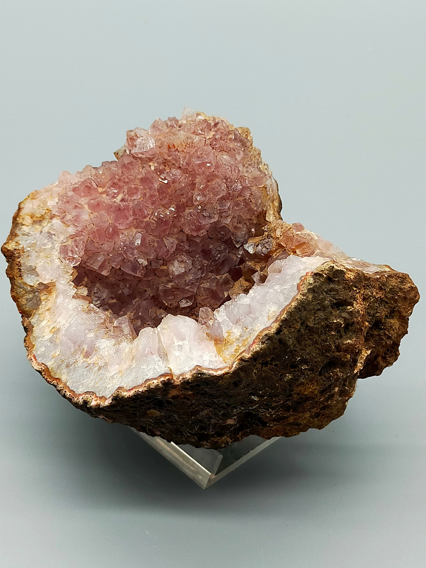 Faszinierende Amethyst Druse Rosa Kristalle im natürlichen
