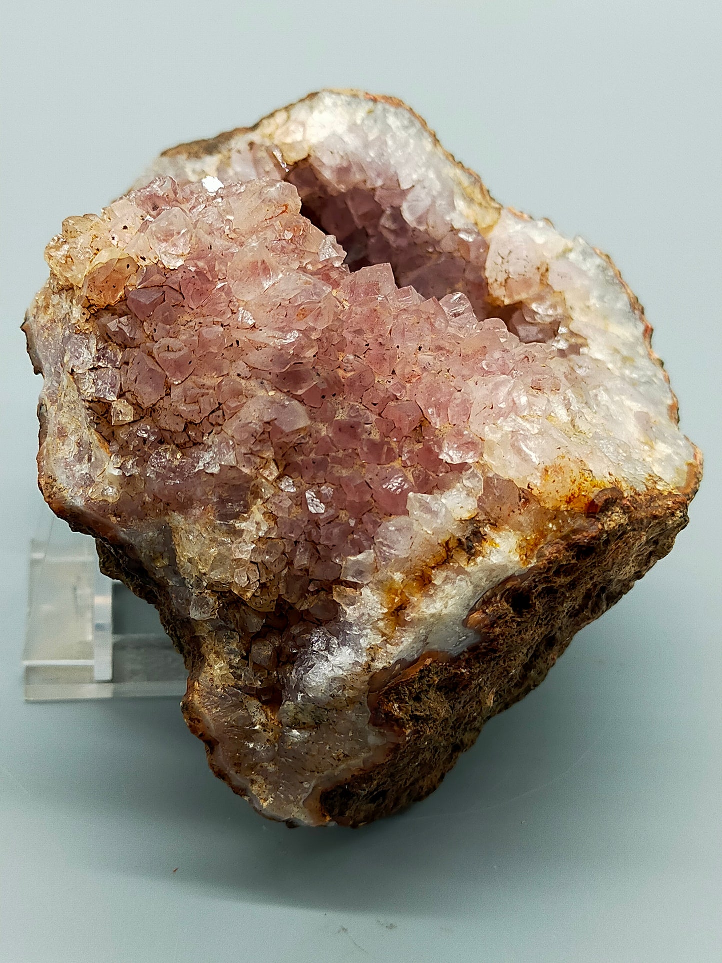 Faszinierende Amethyst Druse Rosa Kristalle im natürlichen