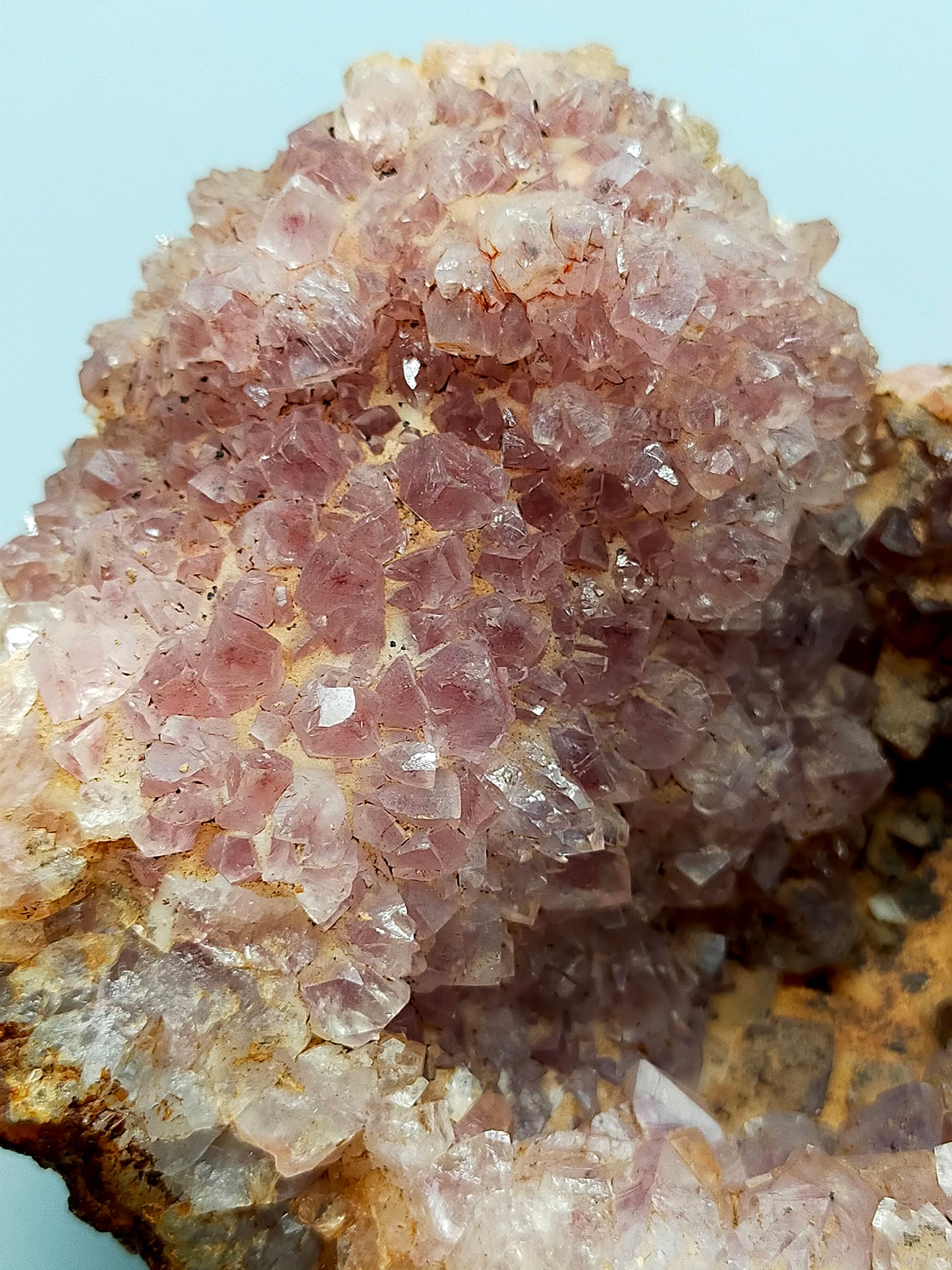 Faszinierende Amethyst Druse Rosa Kristalle im natürlichen