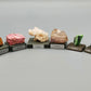 Exklusives Set aus 6 edlen Edelsteinen & Mineralien auf Sockel