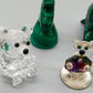 Konvolut Tierfiguren aus Kristall und Malachit 9 teiliges Set