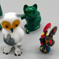 Konvolut Tierfiguren aus Kristall und Malachit 9 teiliges Set