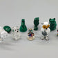 Konvolut Tierfiguren aus Kristall und Malachit 9 teiliges Set