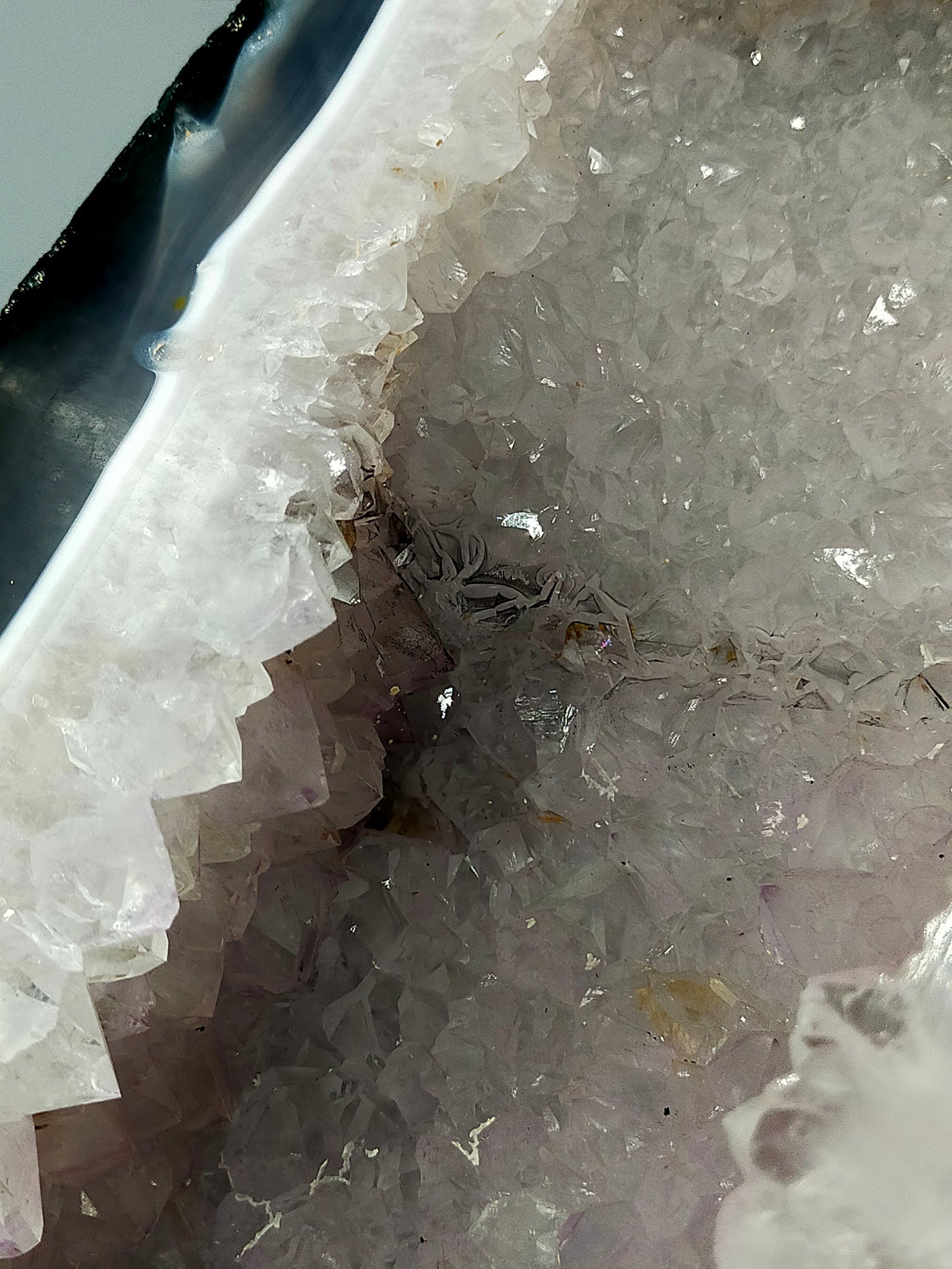 Wunderschöne Amethyst Druse Naturbelassener Kristall Geode