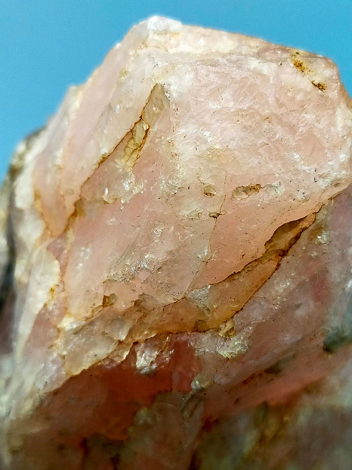 Natürlicher Rosenquarz Rohstein Mineralien Kristall