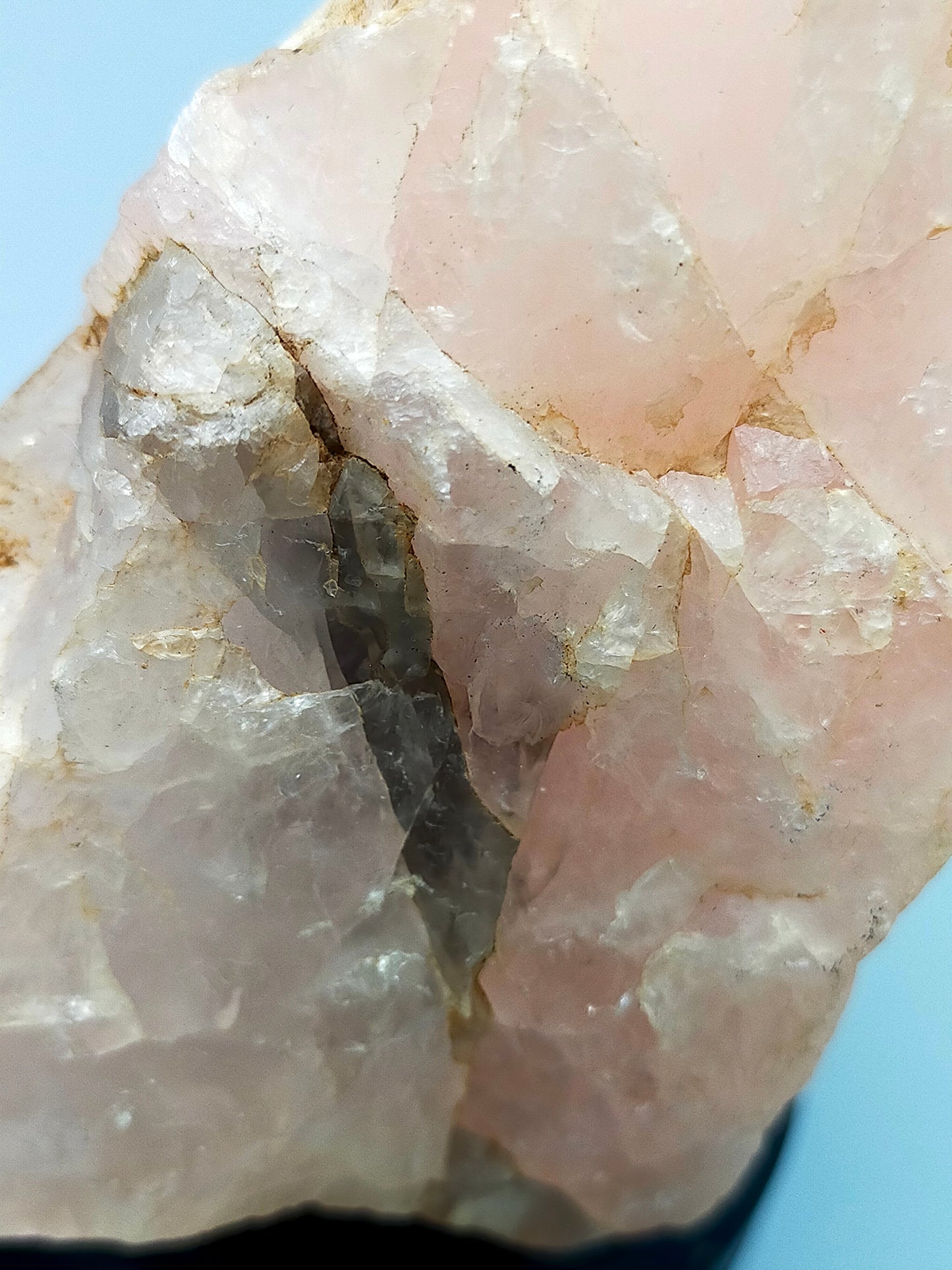 Natürlicher Rosenquarz Rohstein Mineralien Kristall