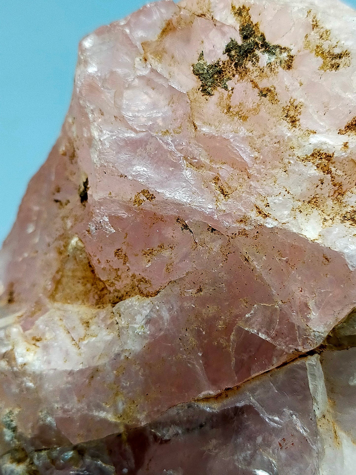 Natürlicher Rosenquarz Rohstein Mineralien Kristall