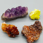 Exklusive Mineralien set 4tlg Amethyst Schwefel