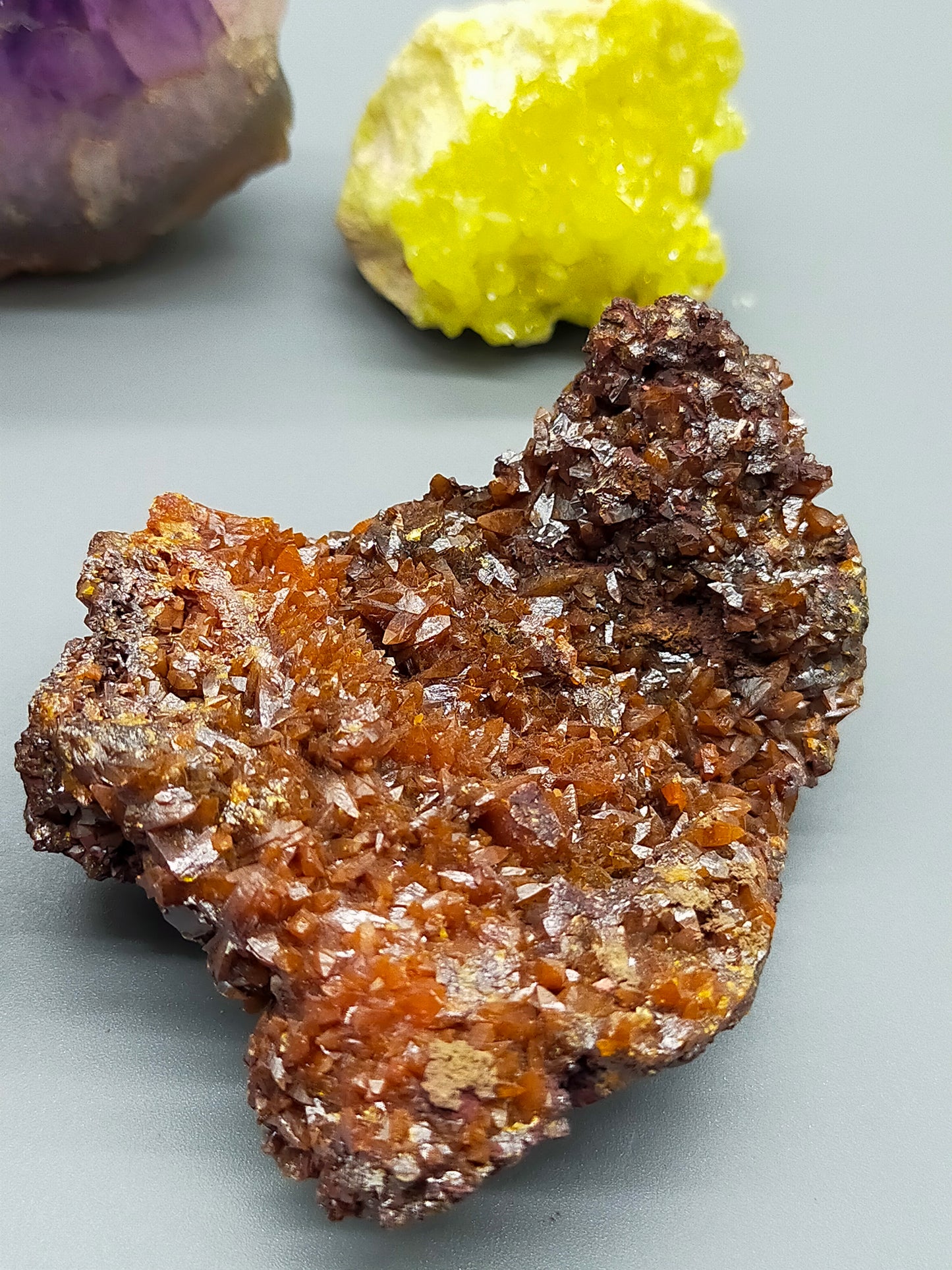 Exklusive Mineralien set 4tlg Amethyst Schwefel