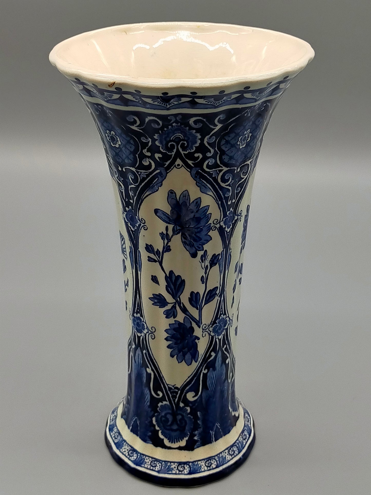 Antike Klassisches Delfts Blauw Petrus Vase