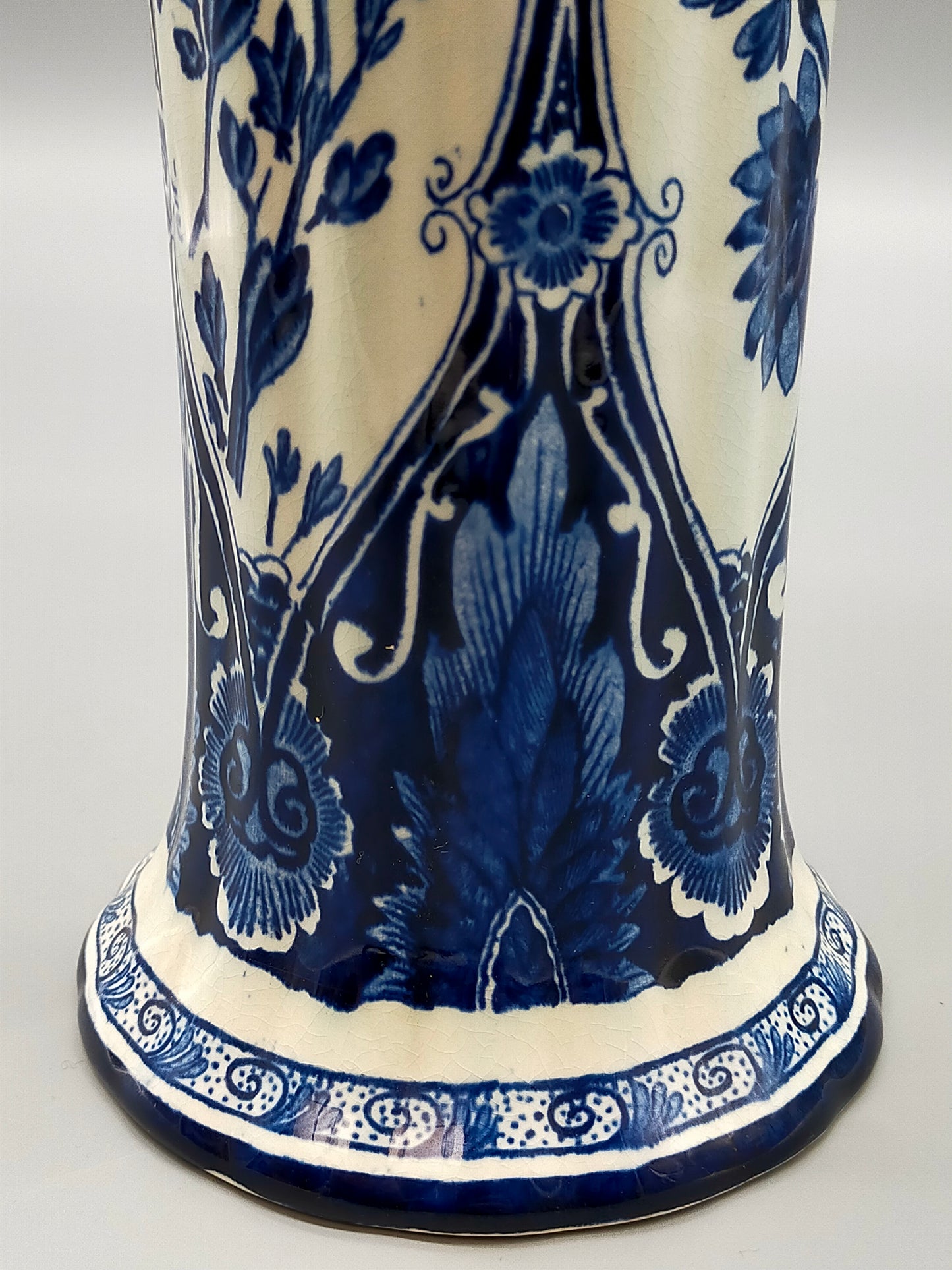 Antike Klassisches Delfts Blauw Petrus Vase