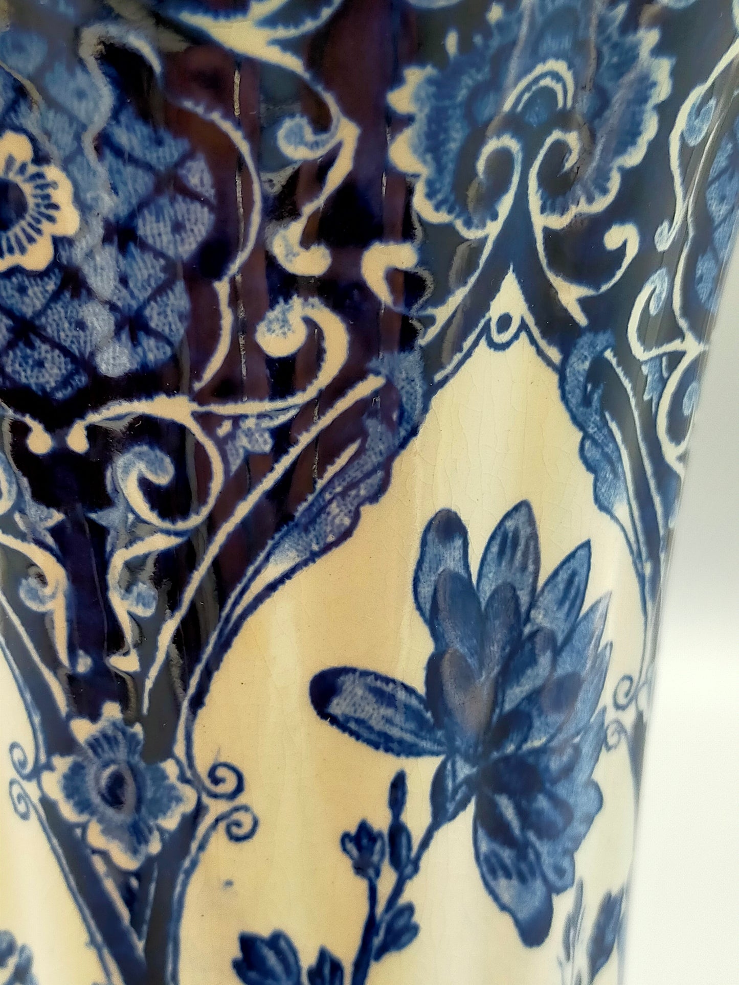 Antike Klassisches Delfts Blauw Petrus Vase