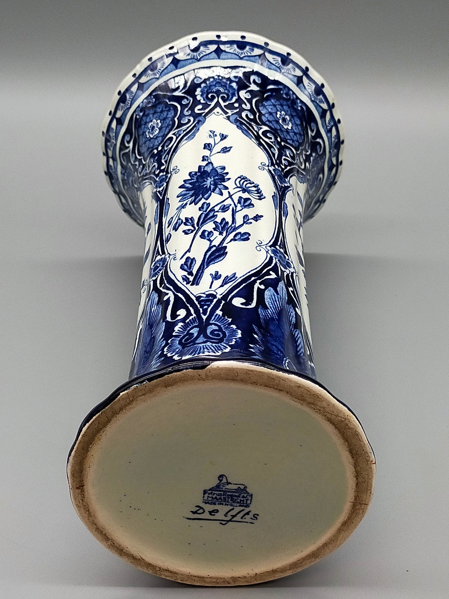 Antike Klassisches Delfts Blauw Petrus Vase